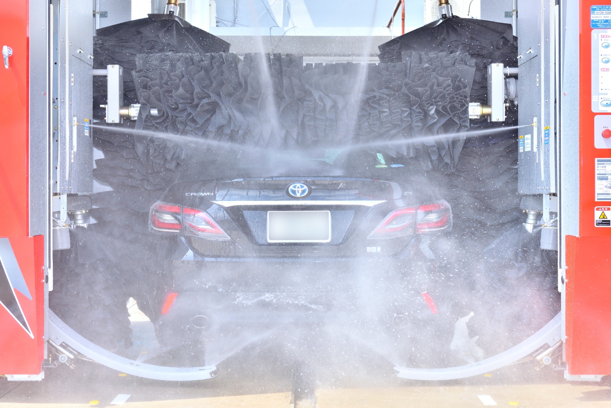 写真：洗車の様子